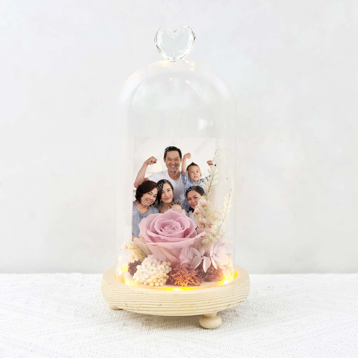 PR2403 Lavender Blush (Preserved Flowers with Personalised Photo)
