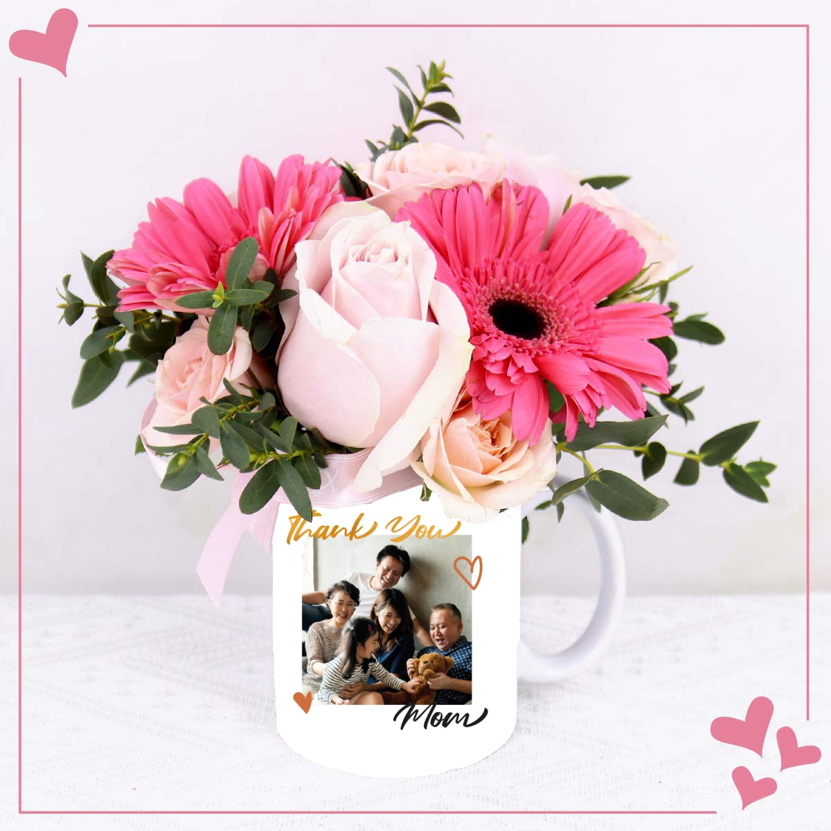 MDPG2562 Cherished Bloom ("Thank You Mom" Photo Print Mug)