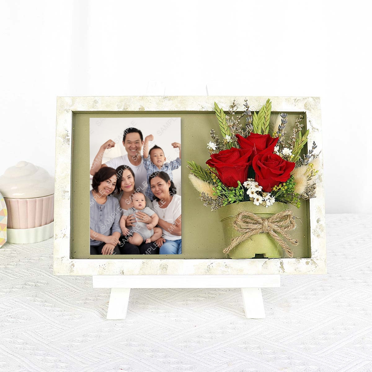 PR2309 Blooms & Snaps (Preserved Flower Photo Frame with 4R Photo)