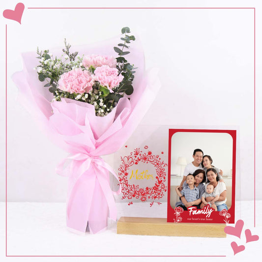 MDPG2565 Memory Bloom (Personalised Glass Photo Frame)